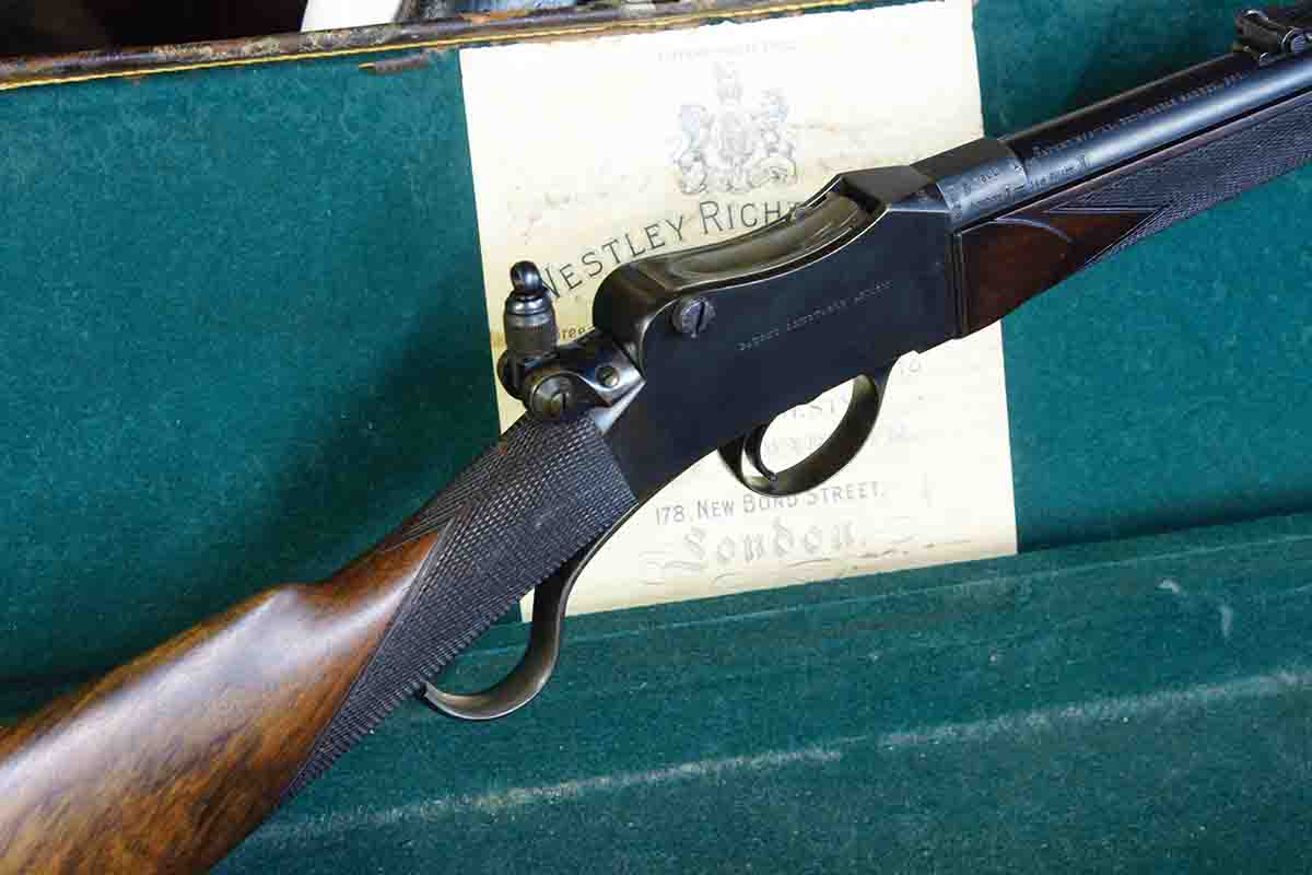 This rook rifle in .300 Sherwood was manufactured by Westley Richards on a miniature Martini action. It has all the hallmarks of a fine English sporting rifle.